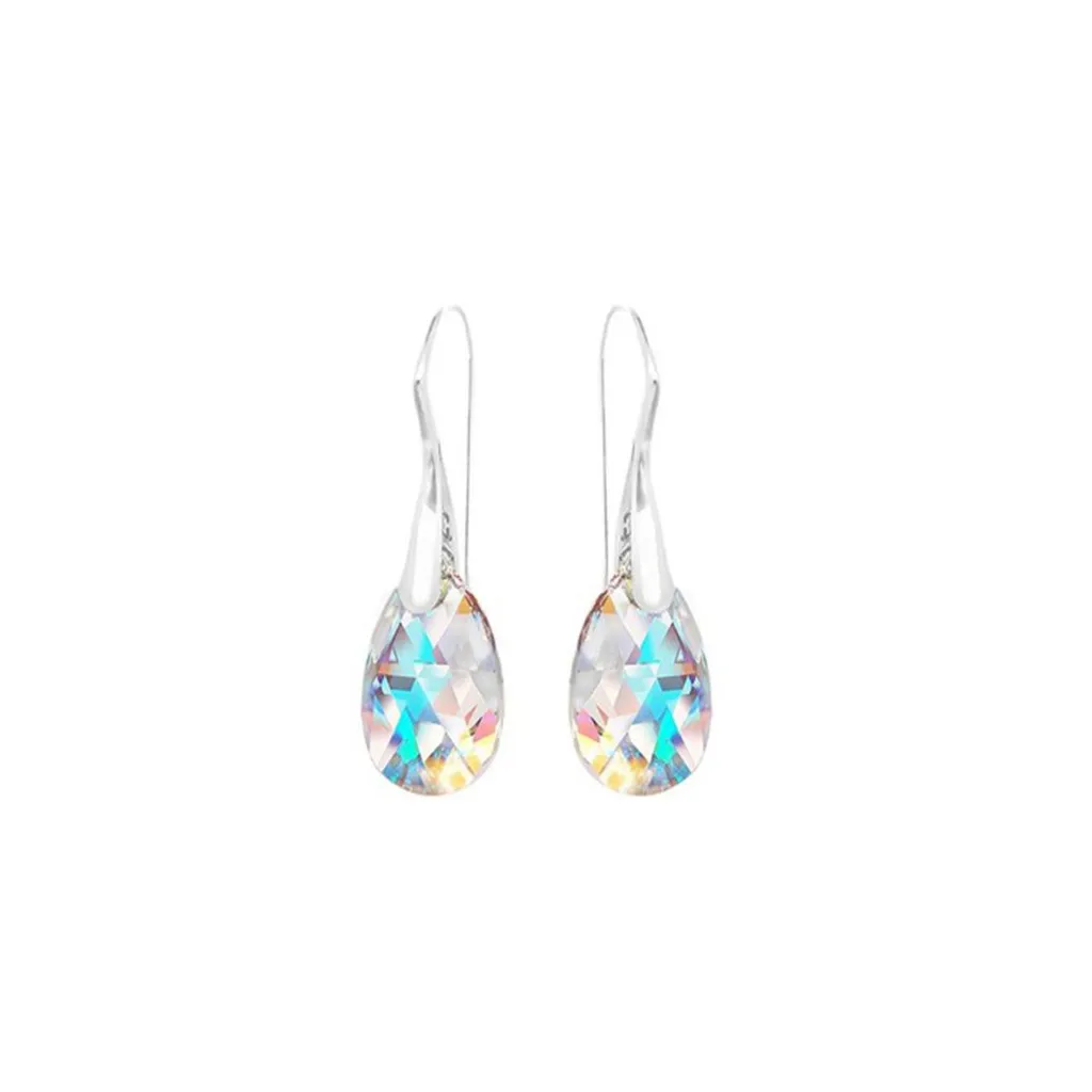 

Bestnow Women Elegant New Fashion Trend Color Transparent Crystal Earrings Jewelry High Quality Jewely z0326