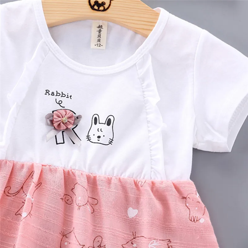 girls clothes Toddler Baby Kids Girls Cartoon Cat Print Flower Dress Princess Dresses vestido robe fille  #4j26 (3)