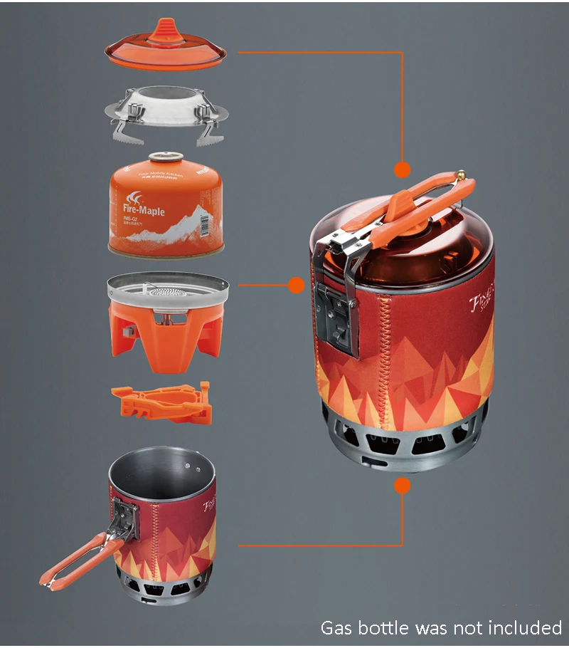 Огонь-Клен Кемпинг высокая эффективность сбора тепла горшок Открытый теплообменник горшок и плита FMS-X2/FMS-X3