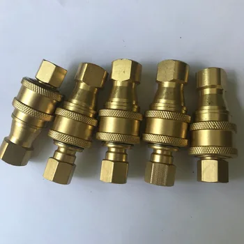 

10 set (20pcs=10Male+10Female) 1/2" ISO 7421 Bseries hydraulic quick couplings coupler brass KZD-04