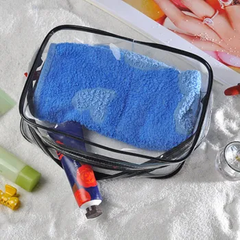 

new Waterproof Swimming Bags Sports Travel Bathing Bag Zipper Clear PVC Organizer Phone Pocket Cosmetic Bag