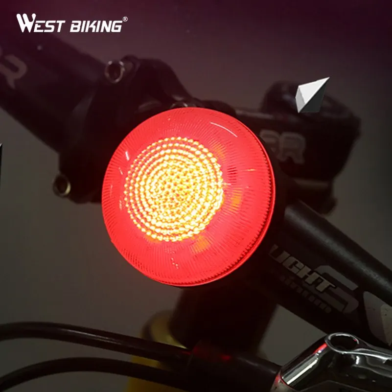 West biking велосипедная фара для езды на велосипеде, задний Предупреждение, предупреждающий свет, многофункциональная передняя фара для велосипеда, фонарь, ходовая фара