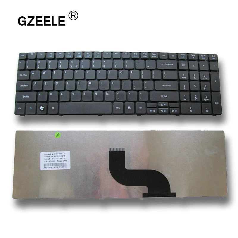 GZEELE английский Клавиатура для ноутбука ACER Aspire 5253 5333 5340 5349 5360 5733 5733Z 5750Z 5750ZG нам заменить клавиатуры Черный