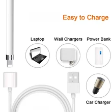 

USB Charging Cable Connector For Apple Pencil Male to Female Extension Charge Converter Cable for iPad Pro Touch Stylus