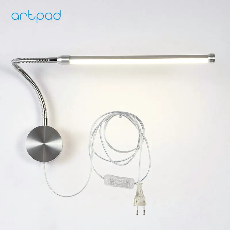 

Artpad 6W Aluminium LED Wall Spot Lamp with US/EU Plug and Switch AC90V-260V Adjusted Use For Bedroom,Hotal,Study Room Lighting