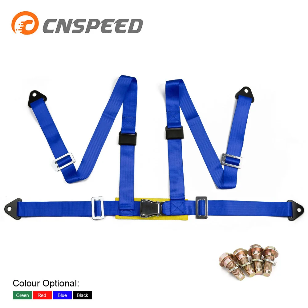CNSPEED Seat Belts Style Competition 4 Point Snap In 2" Seat Belt Racing Harness safety belt