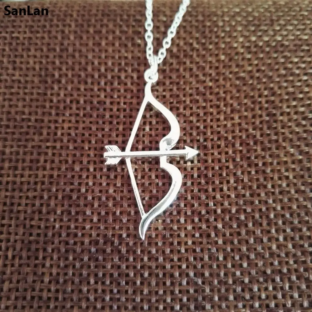 

1pcs new fashion hot sale Bow Arrow Necklace Charm Jewelry Archery Archer SanLan