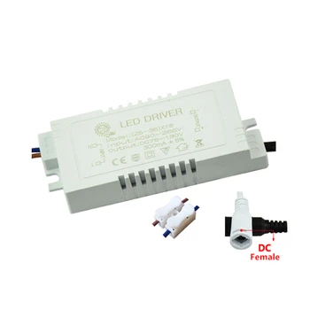 

1Pcs Isolated 25-36W Constant Current 300mA LED Driver Switching Power Supply With DC Female Plug