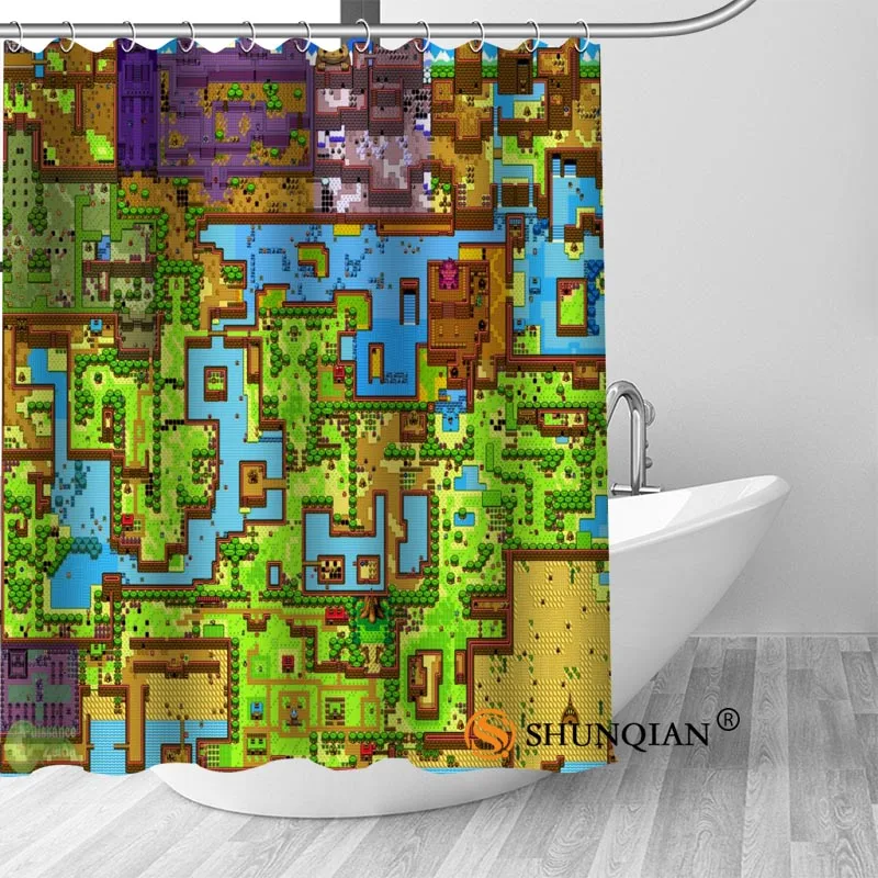 New Legend Of Zelda Map 01 Shower Curtain Bathroom Decorations For Home