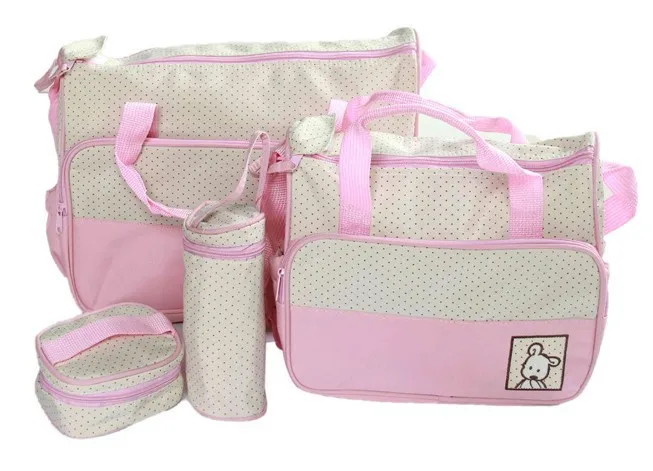 Baby Changing Diaper Nappy Bag Mummy Mother Handbag 5 Pcs Multi-functional UK