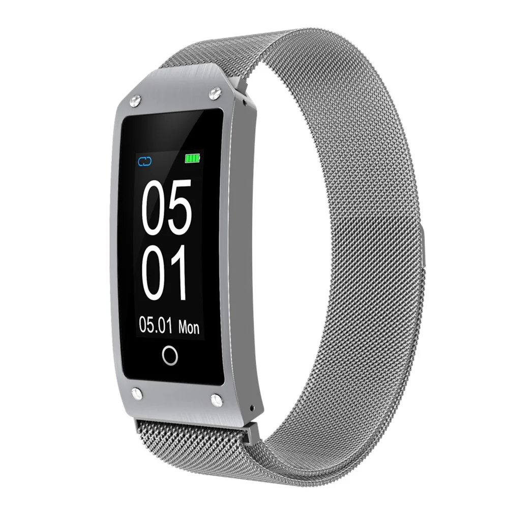 

Y2 Blood Pressure Business HD Screen Magnet Band Step Count Bracelet Steel Watchband Heart Rate Exercise Fabala Metal