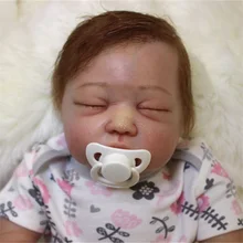 vivid silicone reborn baby doll lifelike newborn babies accompany sleeping dolls Children toy Christmas birthday gift brinquedos