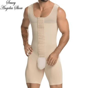 

SAUCY ANGELIA Men Bodysuit Fajas Modeladoras Sexy Sweating Belly Control Waist Bodycon Waist Trainer Mens Body Shaper Underwear