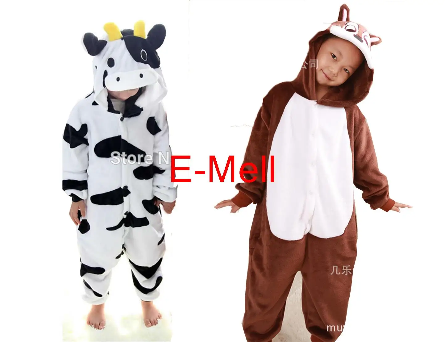 Image Children s Wear Kids Animal Costume Onesies Pajamas Cosplay Cow Squirrel Costume Sleepwear Homewear Jumpsuits