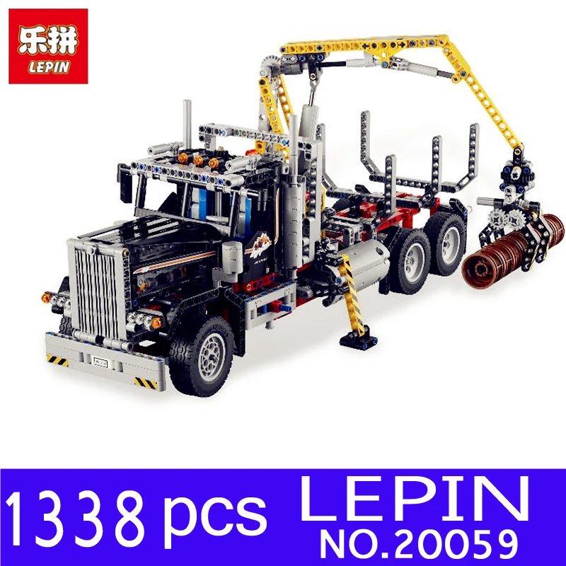 

Lepin 20059 1338Pcs Mechanical Technic Serie The Logging Truck Set Educational Building Blocks Bricks Children Toys Model 9397