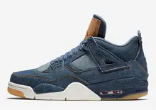 Jordan Air Ретро 4 Мужская баскетбольная обувь x LES синяя дышащая мужская баскетбольная обувь спортивные кроссовки на открытом воздухе 41-46