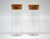 100pcs 30*75mm Glass Small Clear Cork Bottle test tube Mini Vial For Wedding Holiday Decoration Wooden Lid Empty Pot Sample Jars 5