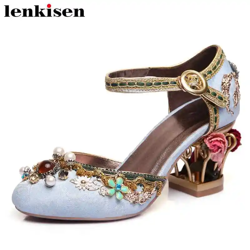 Lenkisen ethnic metal decoration big size buckle strap high bird cage ...