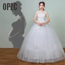 Новое поступление, весеннее кружевное свадебное платье с высокой талией для беременных, vestidos de noiva, платье с v-образным вырезом для невесты для беременных женщин