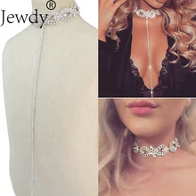 Шикарные стразы, длинное ожерелье,, роскошное, очаровательное, хрустальное колье, ожерелье для женщин, чокер, ювелирные изделия