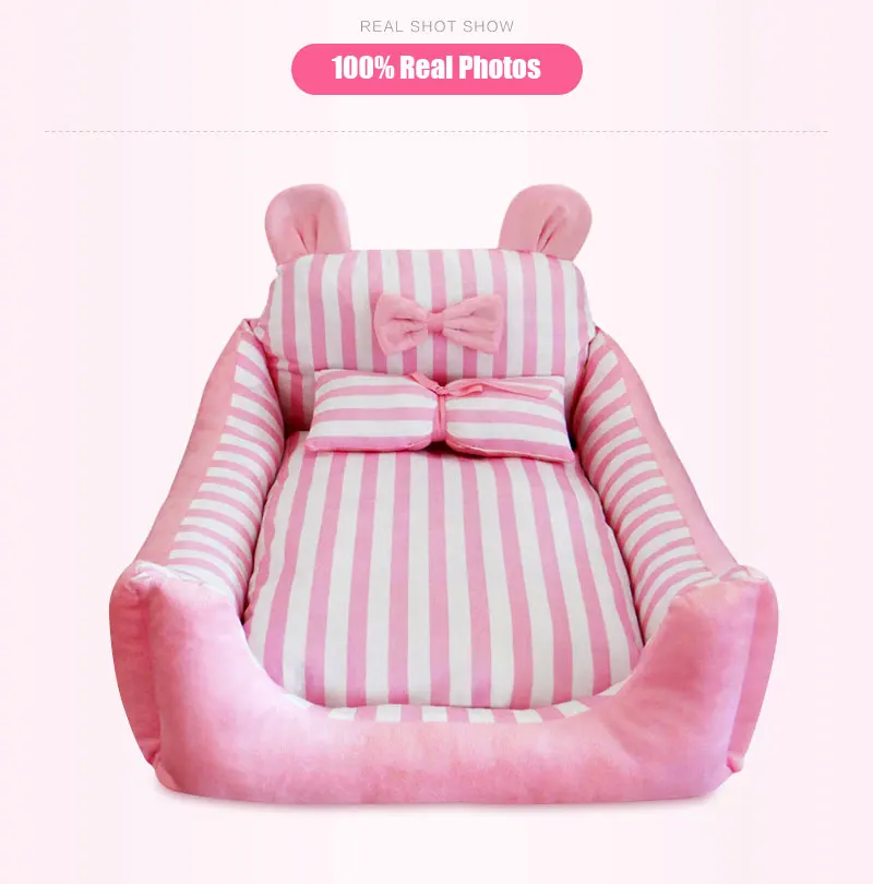 Cute Butterfly Animal Detachable Pet Bed Pink Blue Teddy Pet Dog