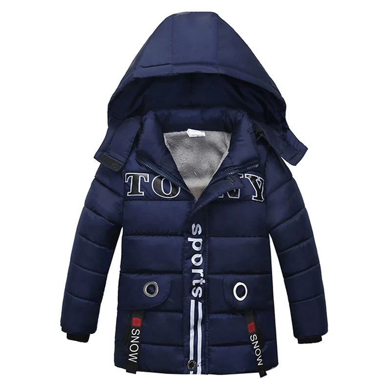 Baby Boys Jacket 2018 Autumn Winter Jacket For Boys Coat Kids Warm Hooded Cotton Outerwear Coat For Boys Clothes Children Jacket