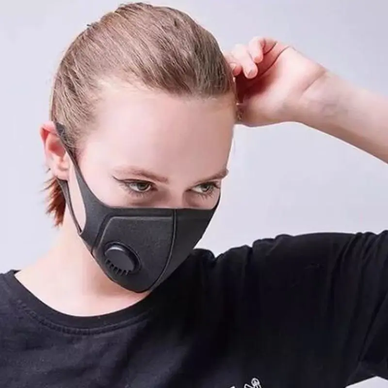 Унисекс Губка Пылезащитная PM2.5 загрязнения половина лицевая маска с дыханием широкие ремни Моющиеся Многоразовые муфельные респираторы
