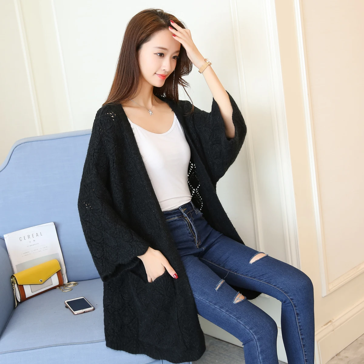 Mujeres de Fashionsweater 65 Chart 5288 Nuevo Corea see Chart Punto Invierno See Yuancardigan f5wtdfq