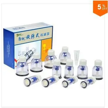 

Free Shipping KangZhu Premium Twist Top Vacuum Cupping Suction Device 12 Cups Rotary Cupping Set cupping Cupping Cup Therapy