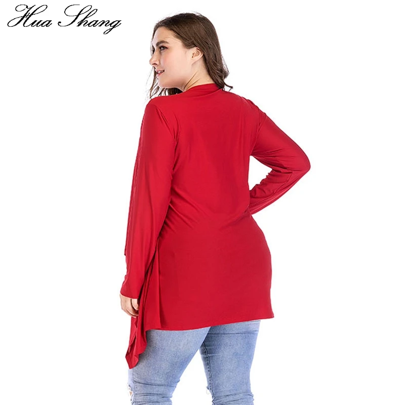 Женская блузка размера плюс 4xl 6xl 2018 весна осень О образный вырез длинный рукав