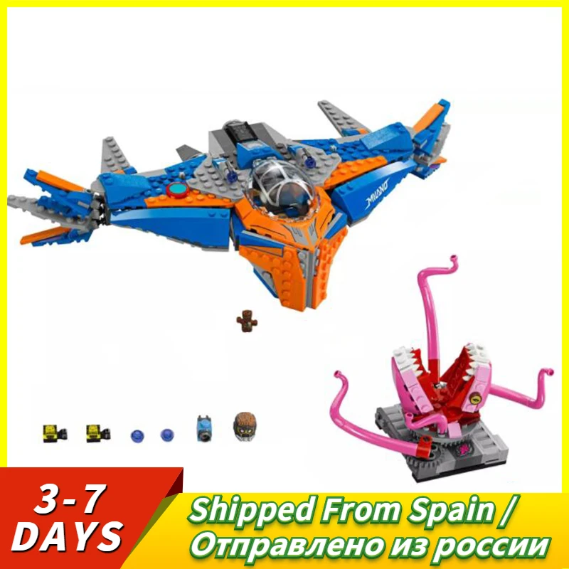 

Avengers Movie Series Super Heroes The Milano vs. Abilisk Building Blocks Set 481Pcs With Figures Star-Lord Gamora Toys For Kids