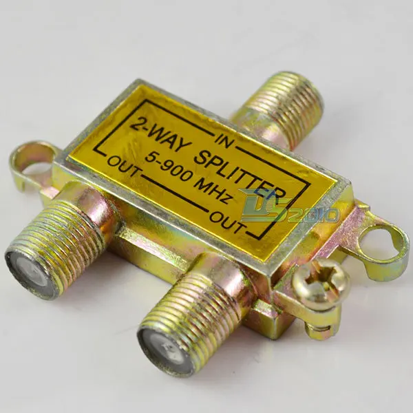 High Quality 1 WAY in Port To 2 WAY Cable TV Splitter Digital Satellite