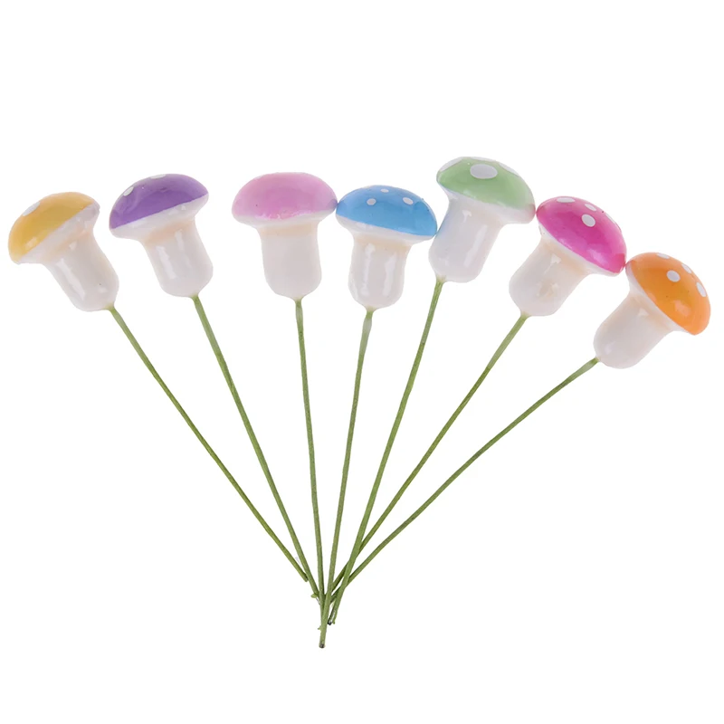 

10PCS Foam Simulation Cute Mini Mushroom Easter Crafts Spring Decoration Garden Flower Pot Ornament