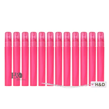 

10ml Test Tube 12pcs/lot Plastic Empty Refillable Portable Travel Perfume Bottle Atomizer With Spray