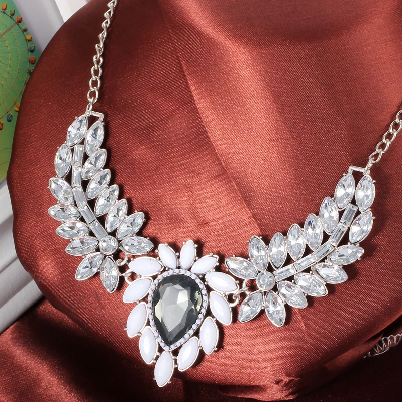 Роскошные массивные стразы ожерелья воротник цепочка Кристалл колье ожерелья для женщин модные ювелирные изделия Подарки для мам