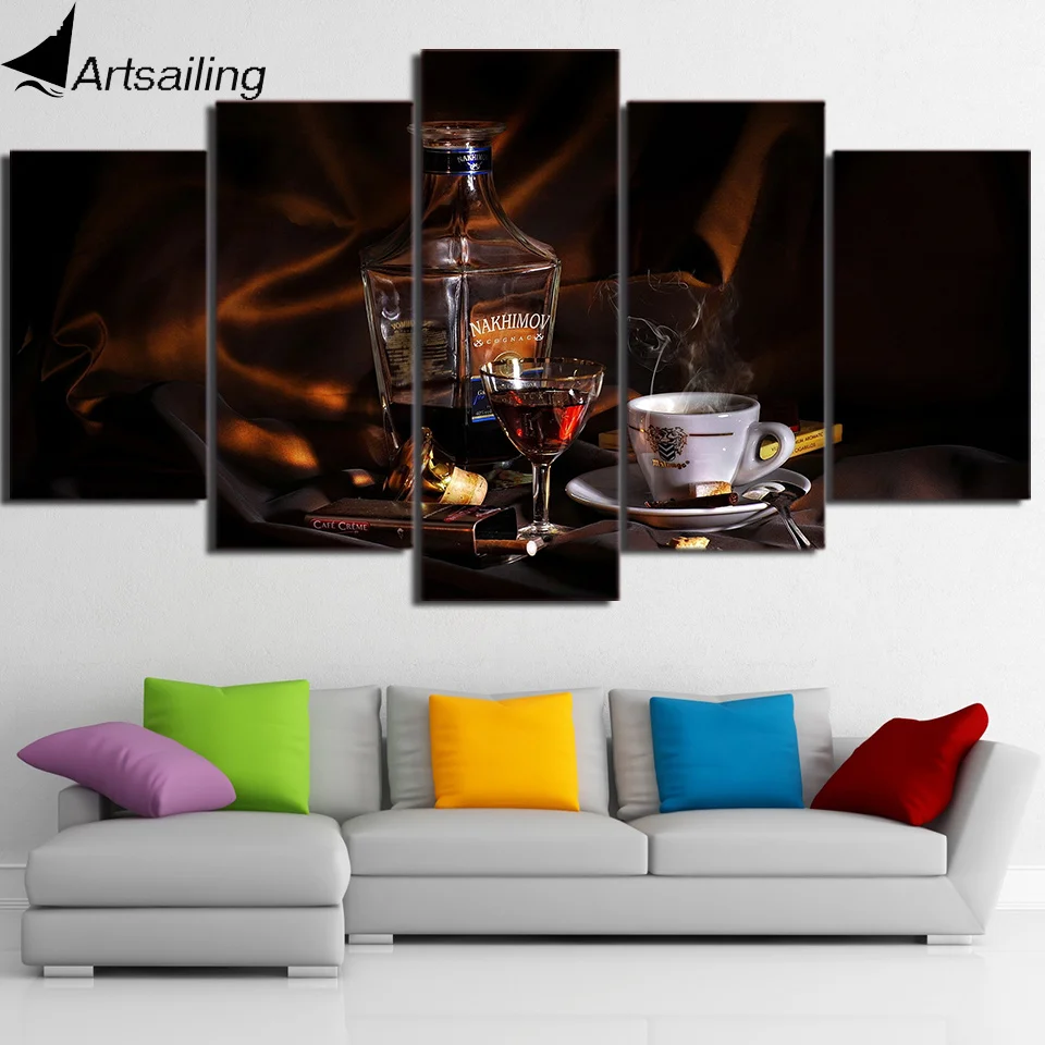 5 шт. Настенная картина цвет кофе|cigar painting|paintings on canvaspicture canvas |