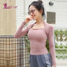 Lurehooker Йога Топ спортивный жилет для тренировок рубашки для женщин бег Одежда для йоги быстросохнущая рубашка одежда для фитнеса длинный рукав рубашки для йоги