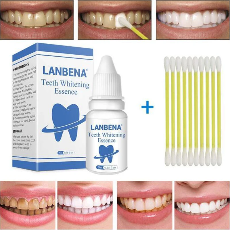 LANBENA Teeth Whitening Essence Oral Hygiene Natural Plant Extract Deep