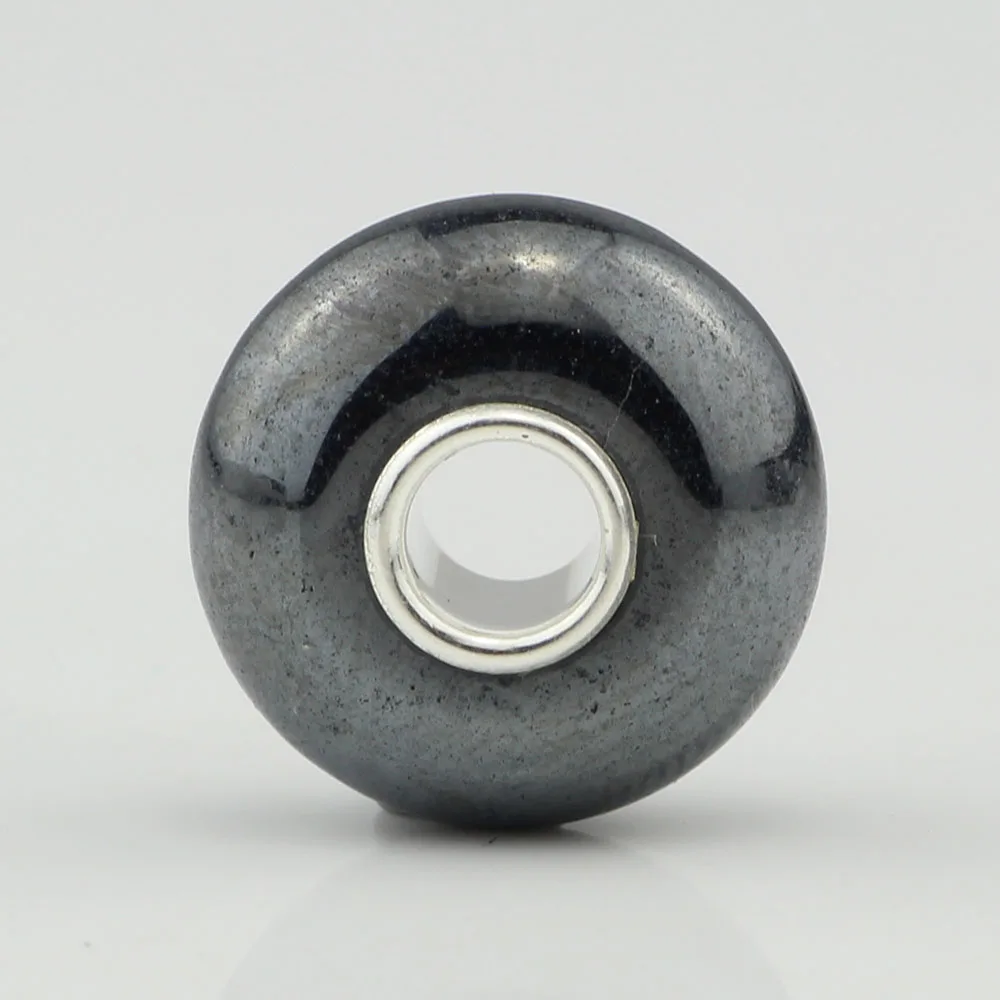925 стерлингового серебра натуральный камень стали гематит Шарм керамический акриловый бисер Пан и браслет троллей ювелирные изделия