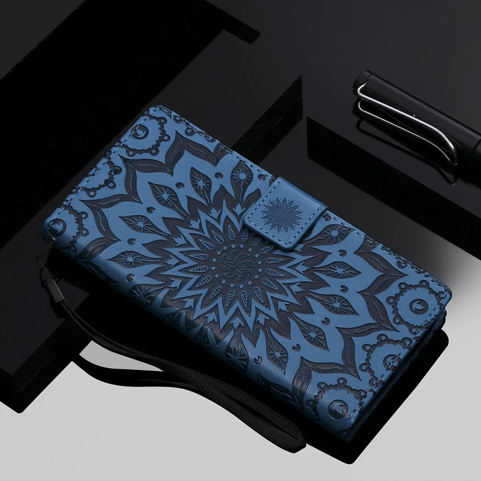 Подсолнечника Чехол-книжка бумажник с отделением для карт и рисунком чехол для телефона для sony Xperia 1 10 L3 L2 L1 XZ XZ1 XZ2 Премиум XZ3 XZ4 Z3 Z4 Z5 компактный чехол-накладка