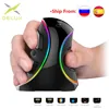 Delux – souris de jeu verticale sans fil RGB/monochrome, 4000 DPI, 6 boutons, périphérique ergonomique pour droitier, rvb ► Photo 1/6