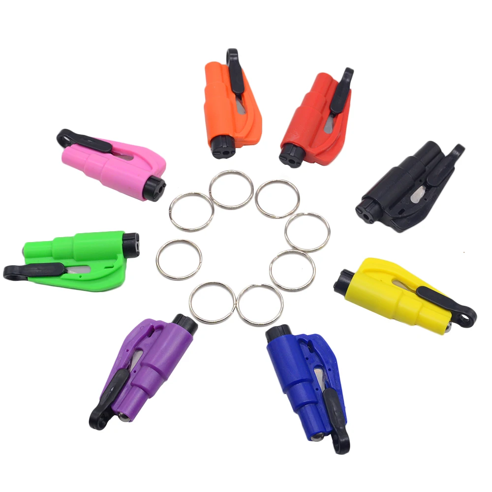 1pcs Mini safety hammer car life saving escape hammer window keychain