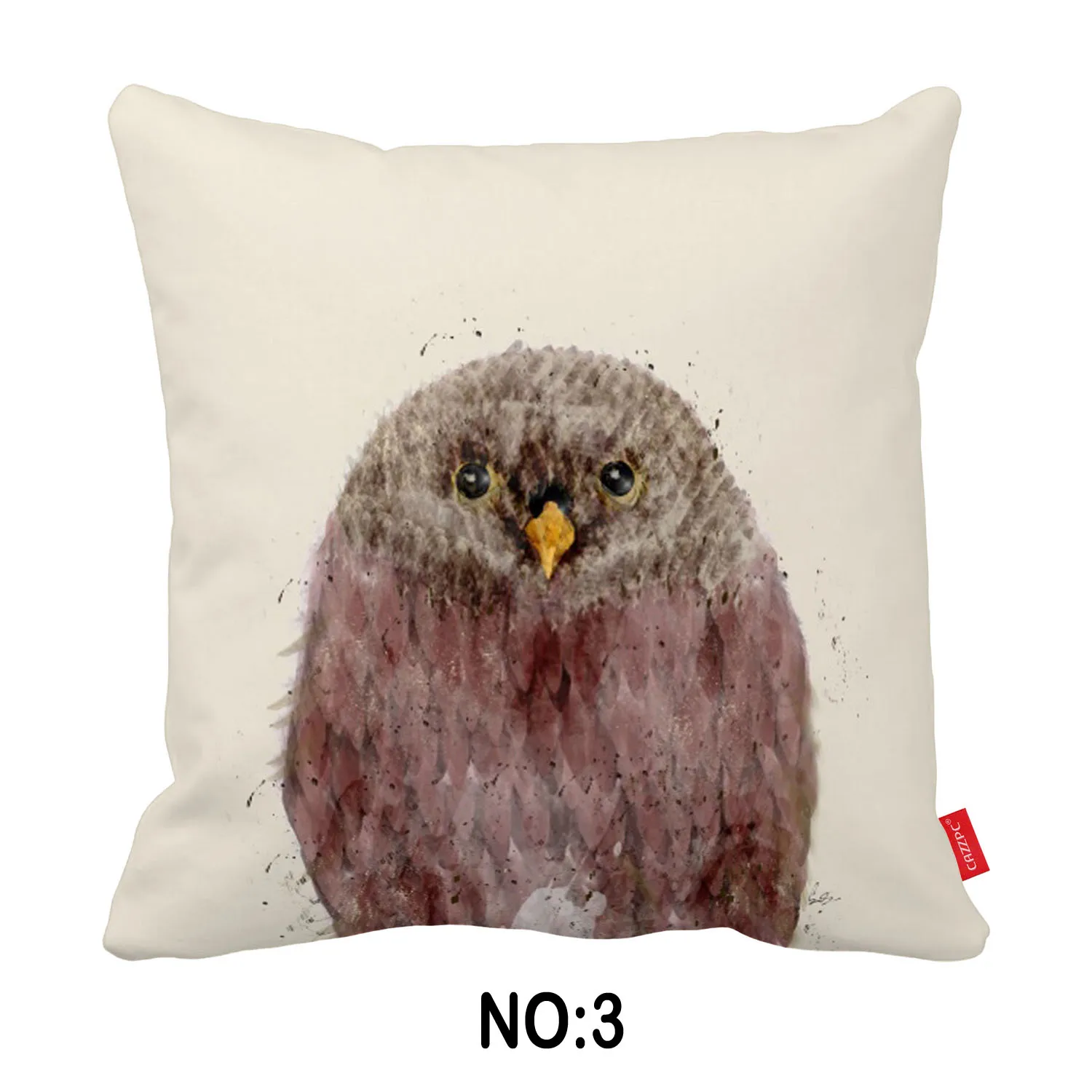 Kartun Lucu Owl Sketsa Gambar Bantal Dekoratif Melemparkan Bantal