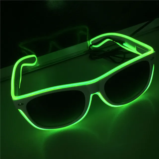 LED Glow Sunglass Glasses Fashion Neon Light Up Glow Rave Costume Party