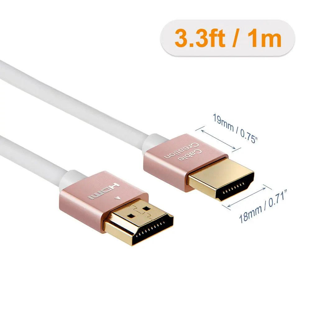 HDMI мужчин и мужчин, JORINDO 10ft HDMI 2,0 высокоскоростной ультра тонкий низкопрофильный кабель, поддержка 3D Аудио возврата(последний стандарт