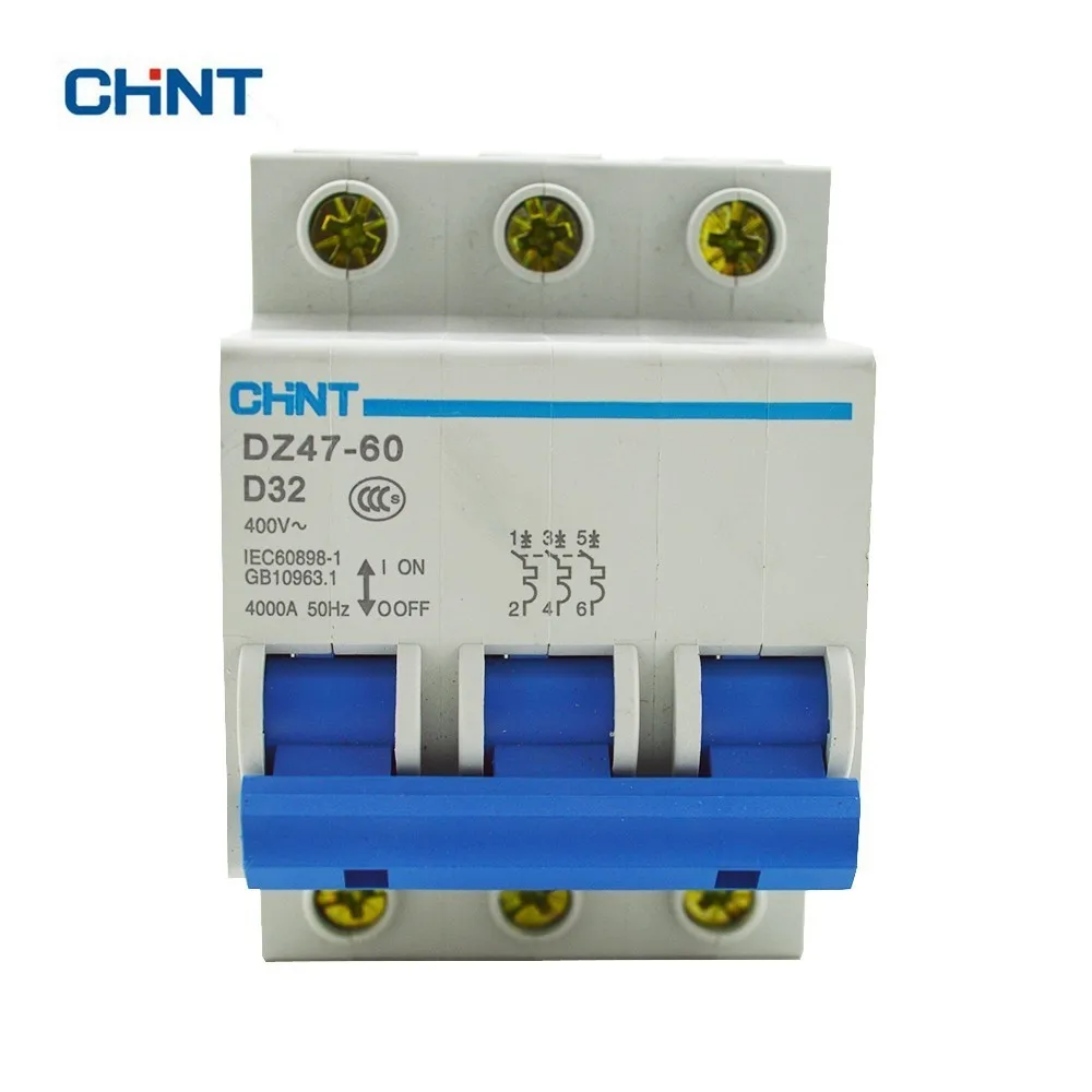

CHINT Mini Circuit Breaker DZ47-60 3P D32 A Safe And Effective Voltage Protection Device 32A
