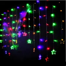 Новогодняя гирлянда со звездами, 5x1 м, светодиодный Рождественские огни, гирлянды, Декоративный Рождественский светильник, s Luces De Navidad, натальный струнный светильник