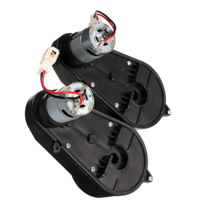 Discount 2Pcs Rear Motor Gear Box Spare PartRreplacement 12V Kids Ride On Bike Electric Car Motor Gear Box RS550 12000 RPM 3