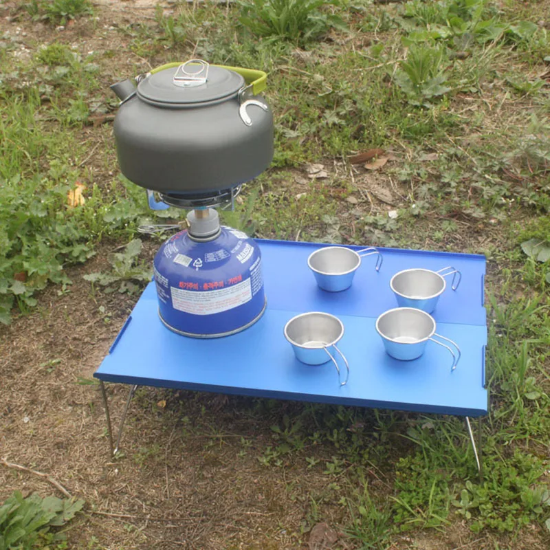 

Mini Ultralight Portable Collapsible Outdoor Camping Folding Square Aluminum Alloy Barbecue Climb Fishing Make Tea Table Desk