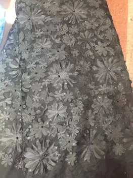 

High quality 3d floral fabric with 5-yard, 5-yard African lace fabrics, the latest 3d lace lace fabric used for wedding dresses